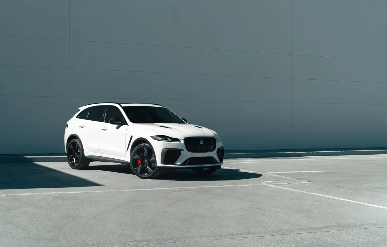 Photo wallpaper Black, White, Wheels, F-Pace SVR