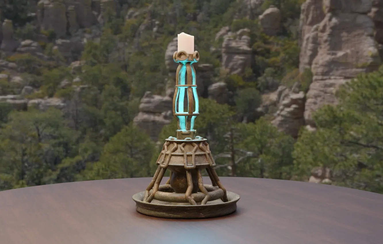 Photo wallpaper art, candle holder, decor, AlexStormND