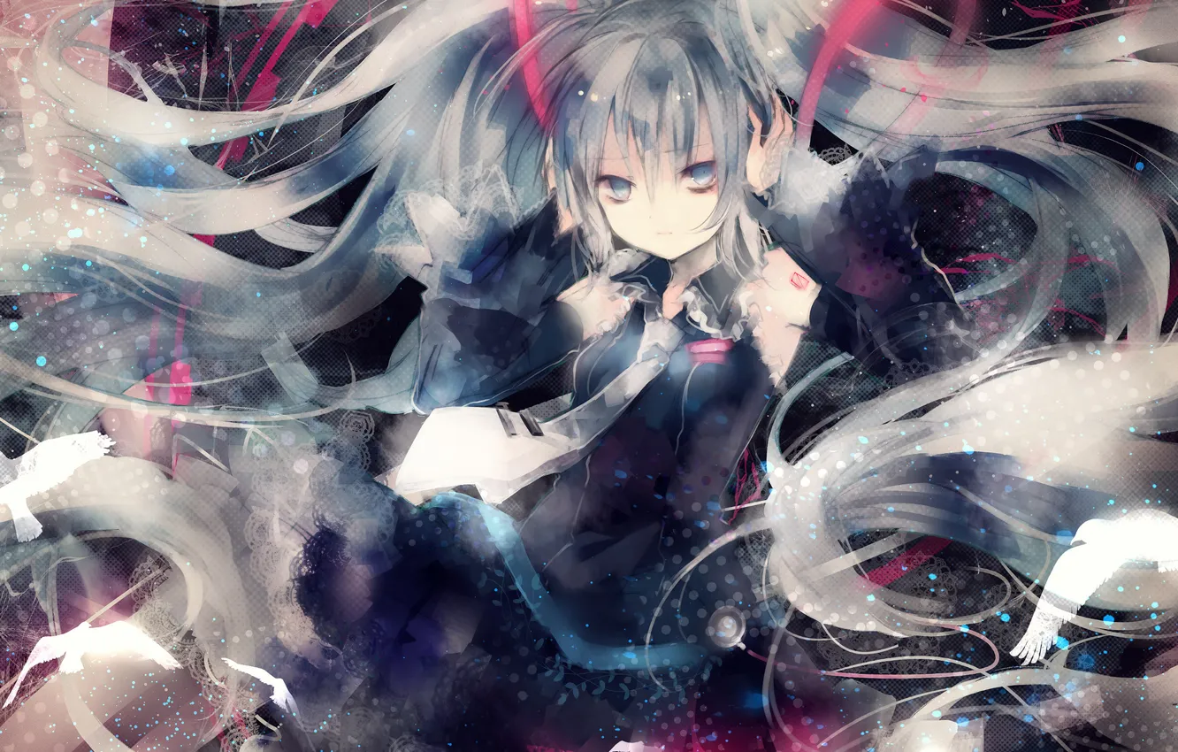 Photo wallpaper girl, art, vocaloid, hatsune miku, Vocaloid, Hatsune Miku, Onine of the latter