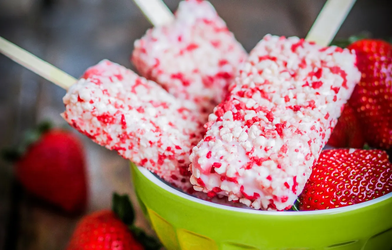 Photo wallpaper ice cream, dessert, powder