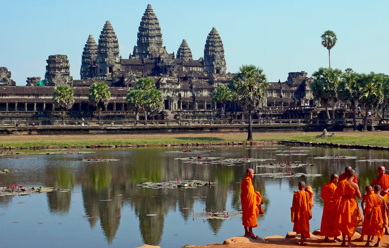 Photo wallpaper temple, Cambodia, ancient civilizations, Angkor Wat, Temple Angkor Wat