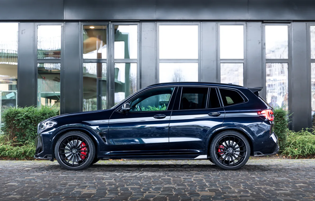 Photo wallpaper BMW, blue, Side, Manhart, BMW X3, Manhart MHX3