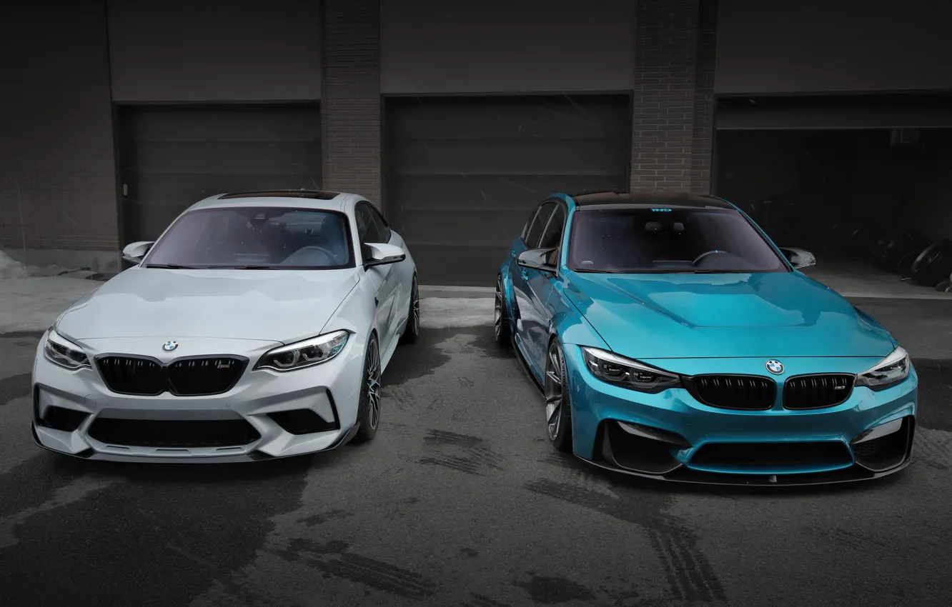 Photo wallpaper BMW, Blue, Silver, F80, F87