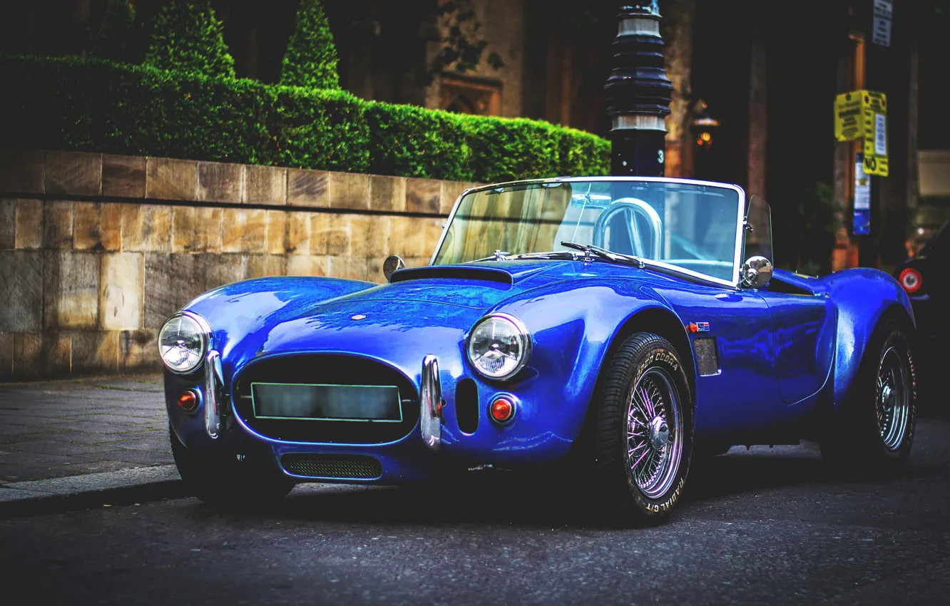Photo wallpaper Shelby, Street, the front, Cobra