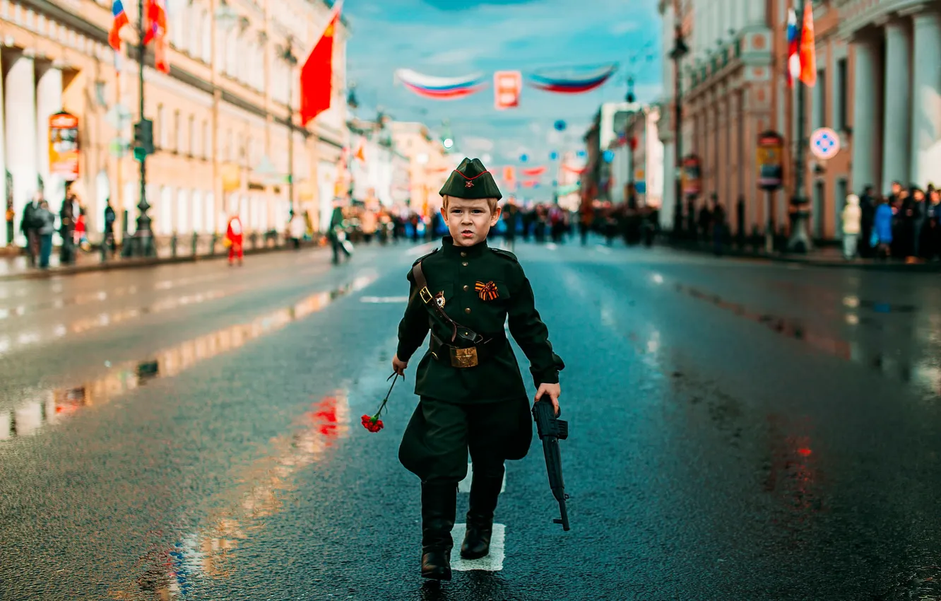 Photo wallpaper the city, Victory Day, May 9, great holiday