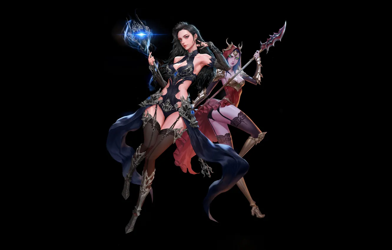 Photo wallpaper girl, background, fiction, minimalism, figure, art, MAG, staff