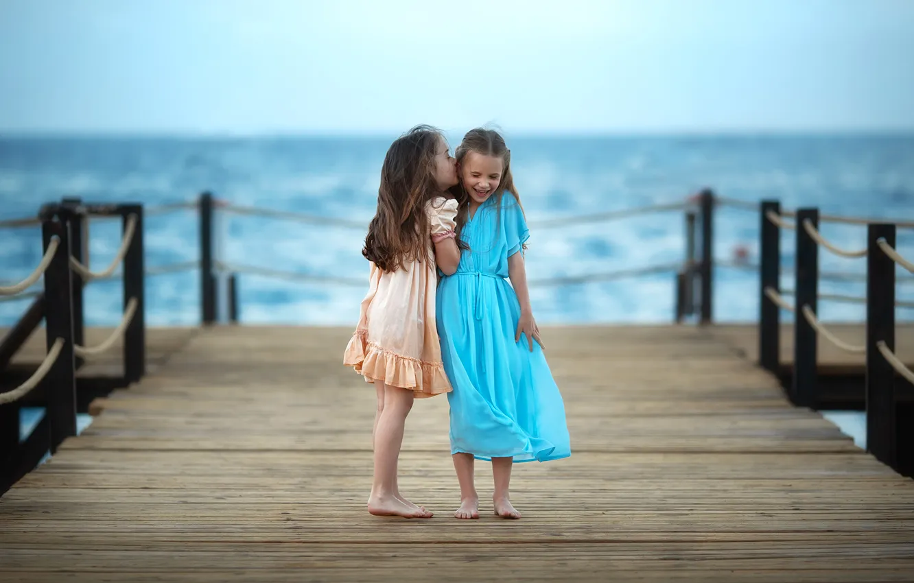 Photo wallpaper joy, happiness, children, photo, laughter, pierce, girl, Anastasia Barmina