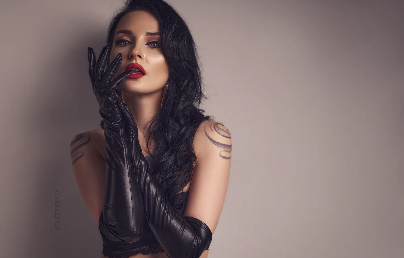 Photo wallpaper brunette, look, make up, Kirill Chepurnoy