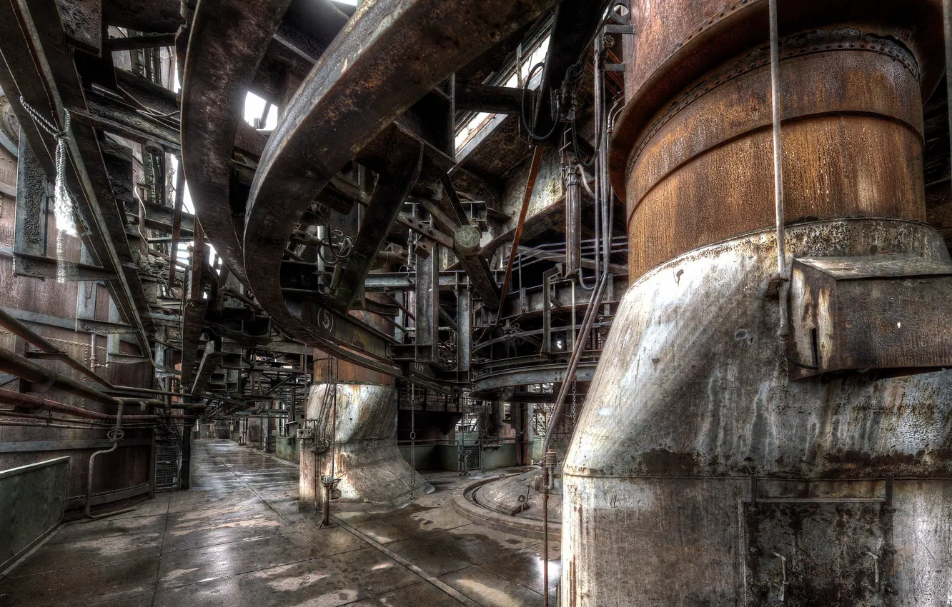 Photo wallpaper background, plant, factory