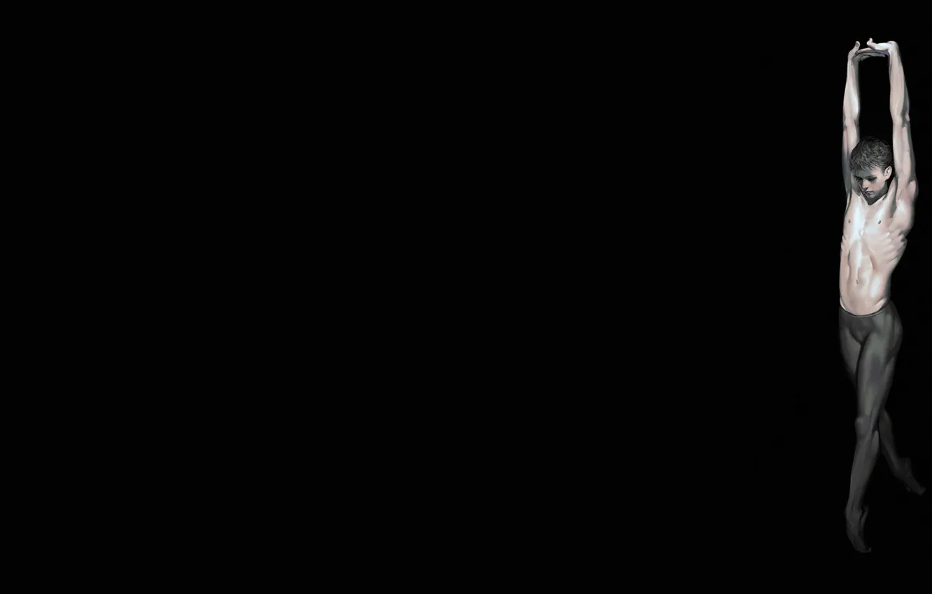 Photo wallpaper mood, dance, minimalism, anime, art, guy, ballet