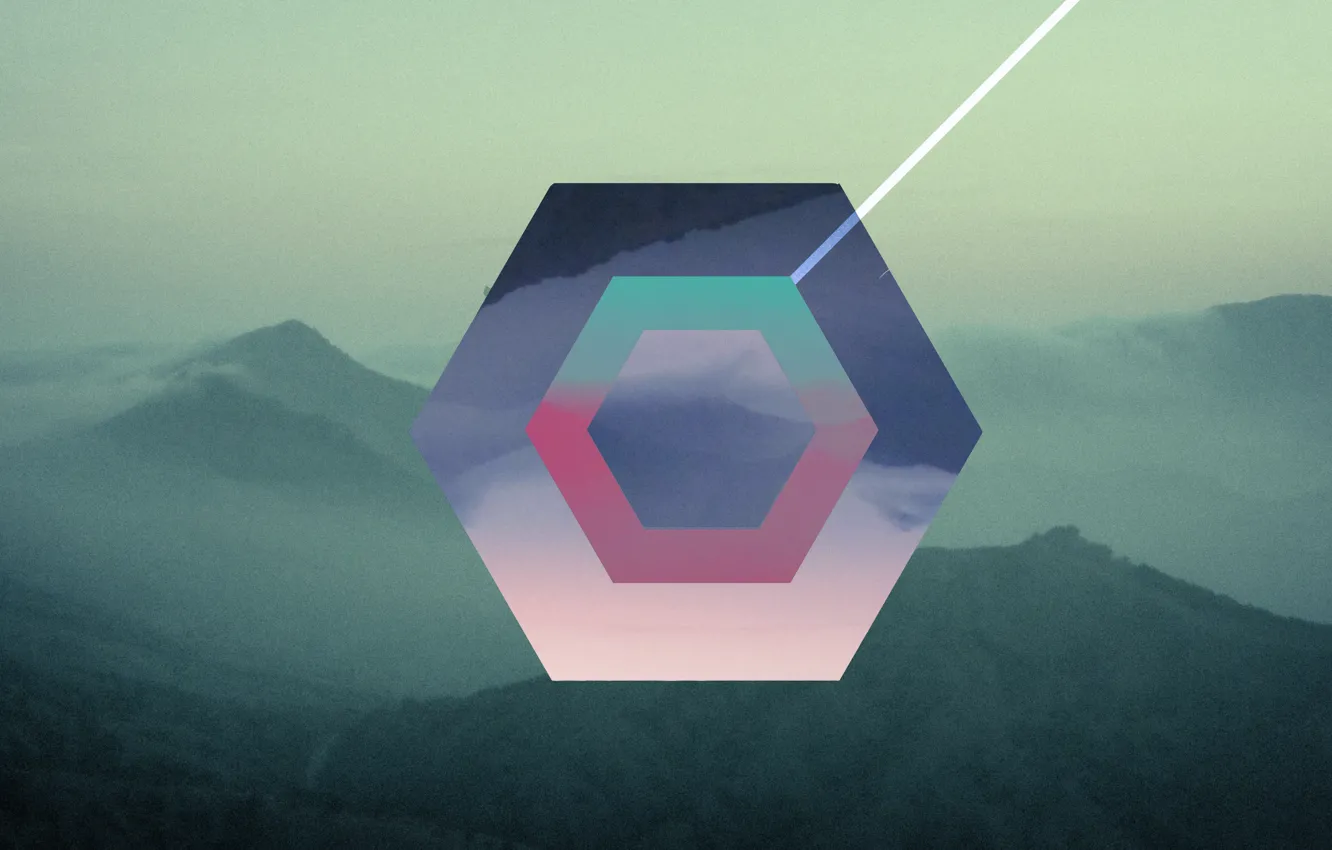 Photo wallpaper green, dark, blue, mountain, five, Best, Zero, Limited