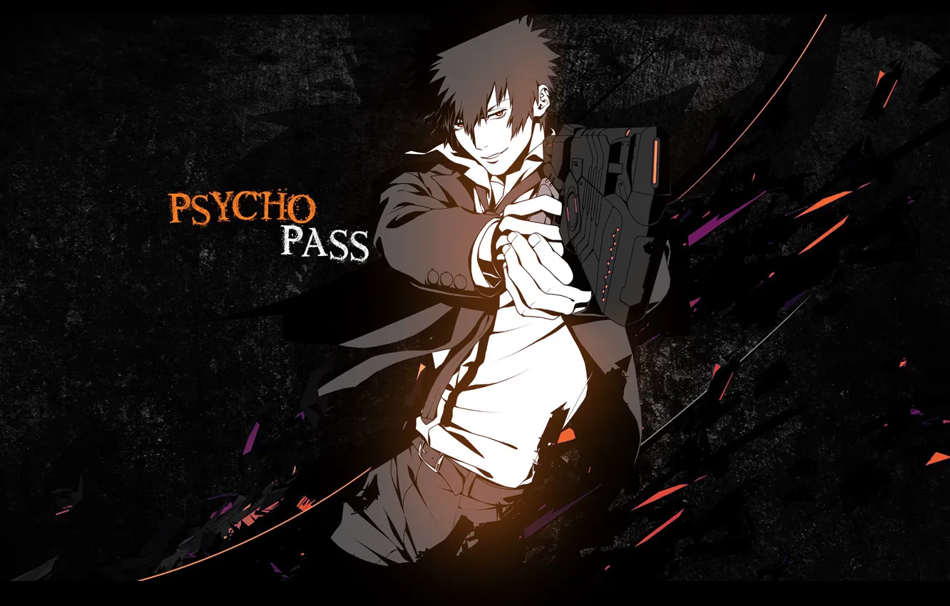 Photo wallpaper gun, anime, art, guy, Psycho Pass, Psychoport