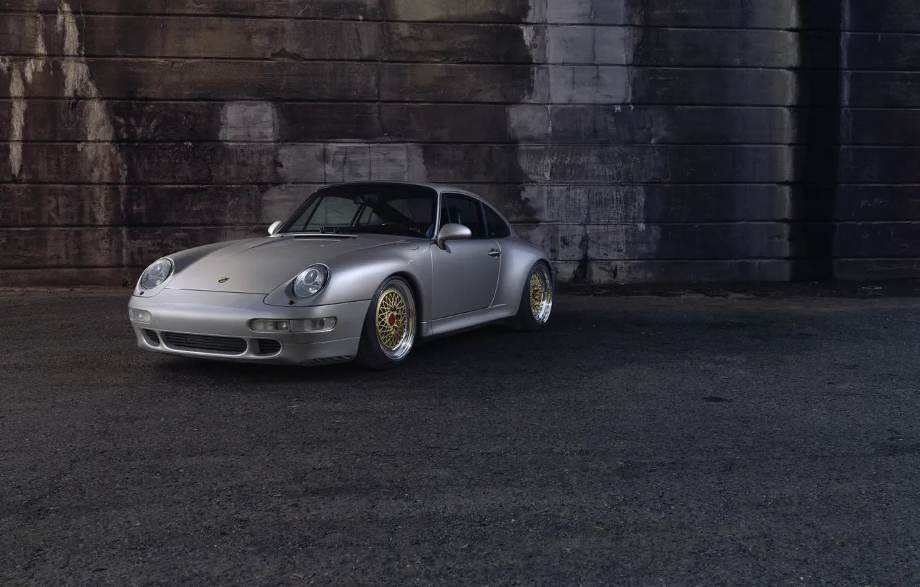 Photo wallpaper Porsche, 993, Gold, Wheels