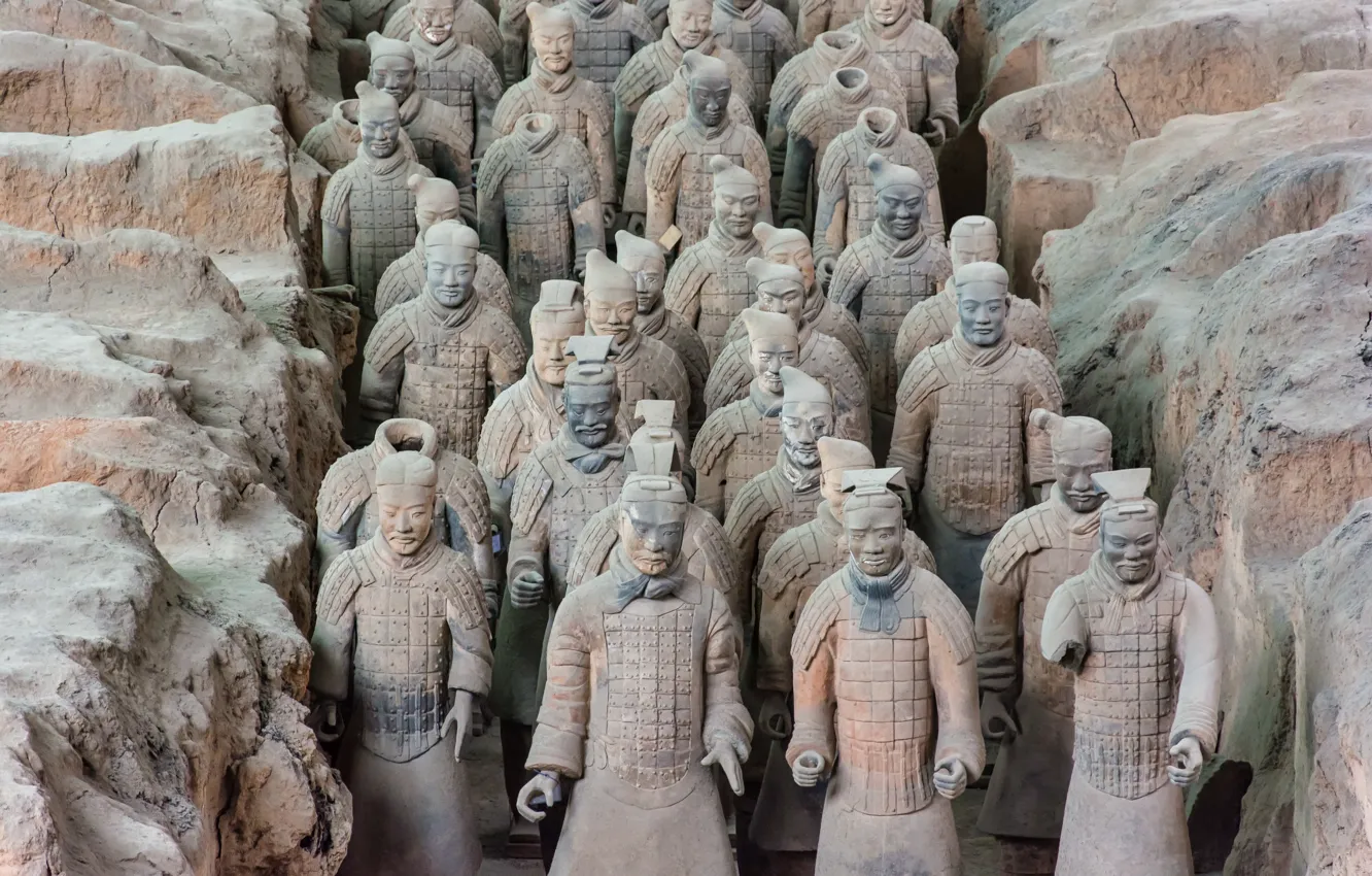 Photo wallpaper China, Terracotta Army, Bamianyao, Shaanxi