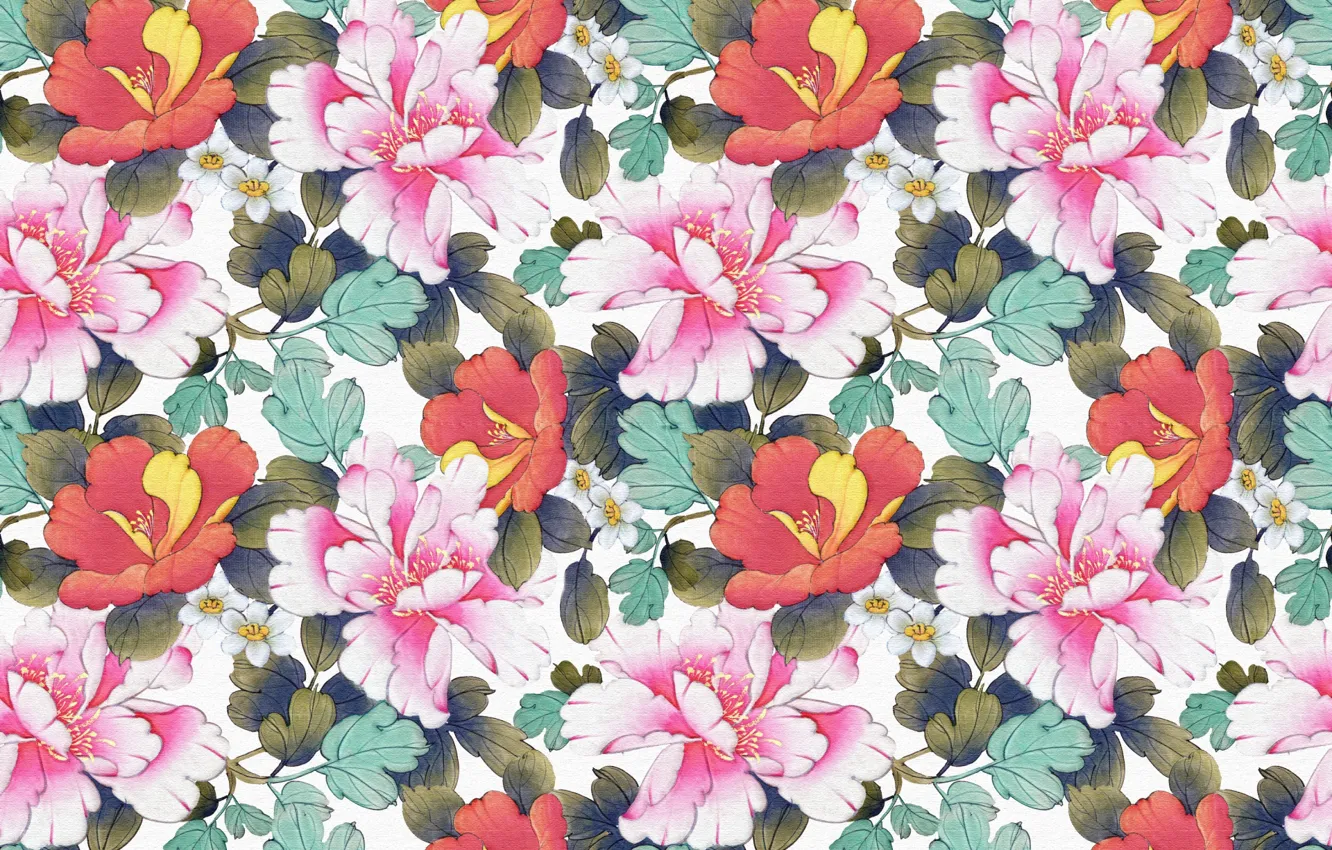 Photo wallpaper flowers, background, design, pattern, floral