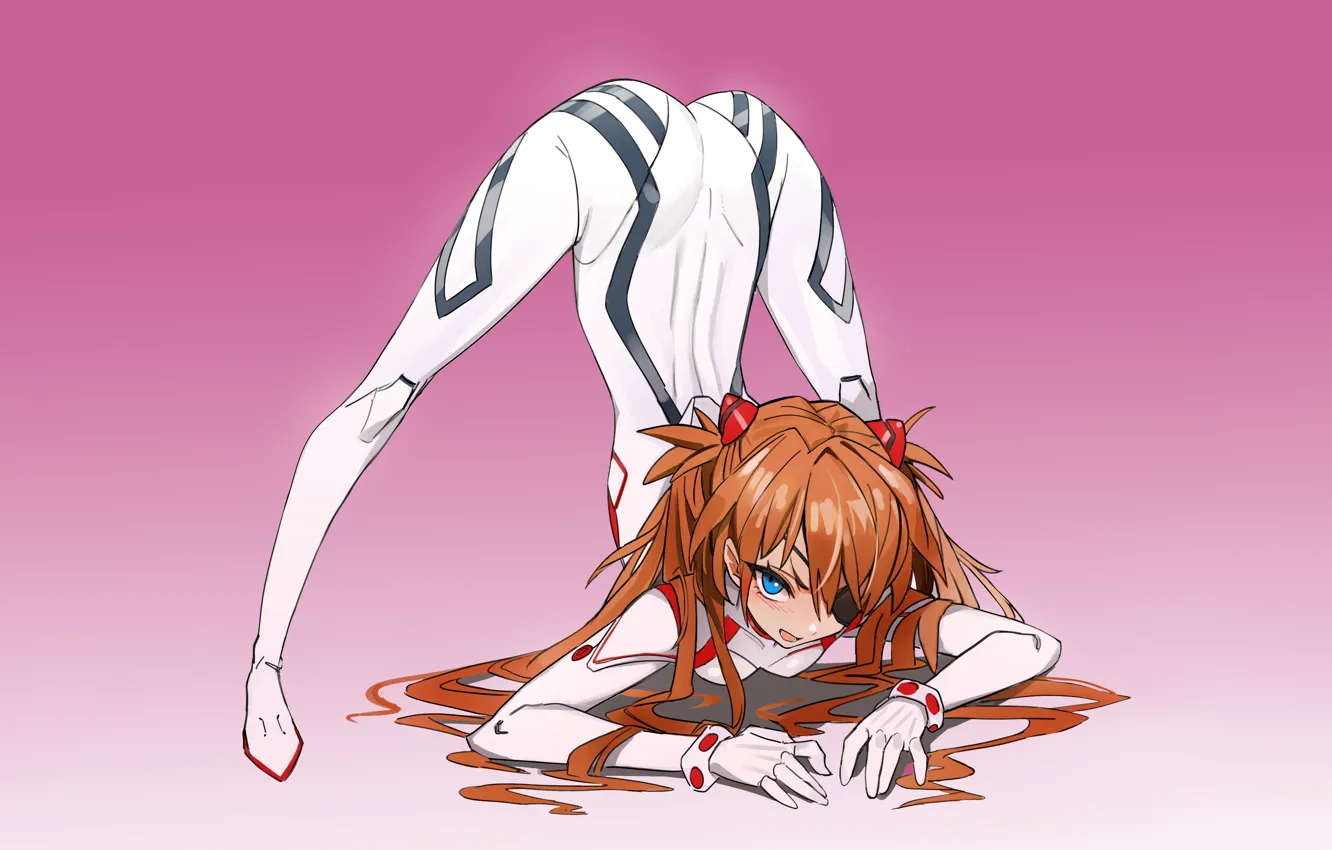 Photo wallpaper girl, sexy, ass, long hair, anime, blue eyes, beautiful, pretty