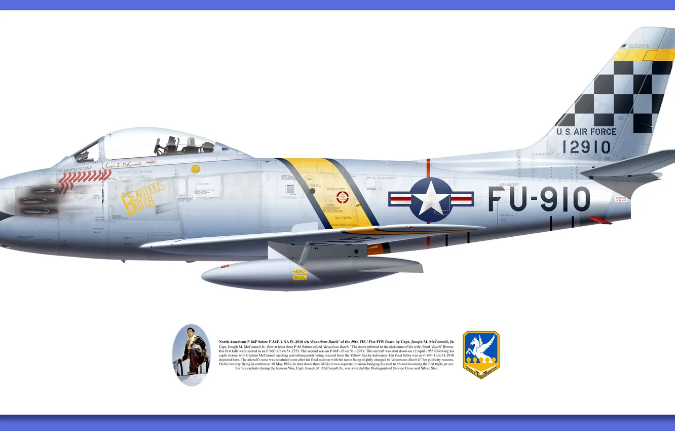 Photo wallpaper star, Aircraft illustration, f 86 saber