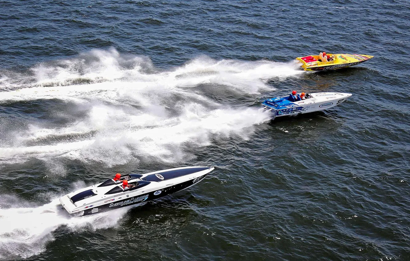 Photo wallpaper race, boat, speed