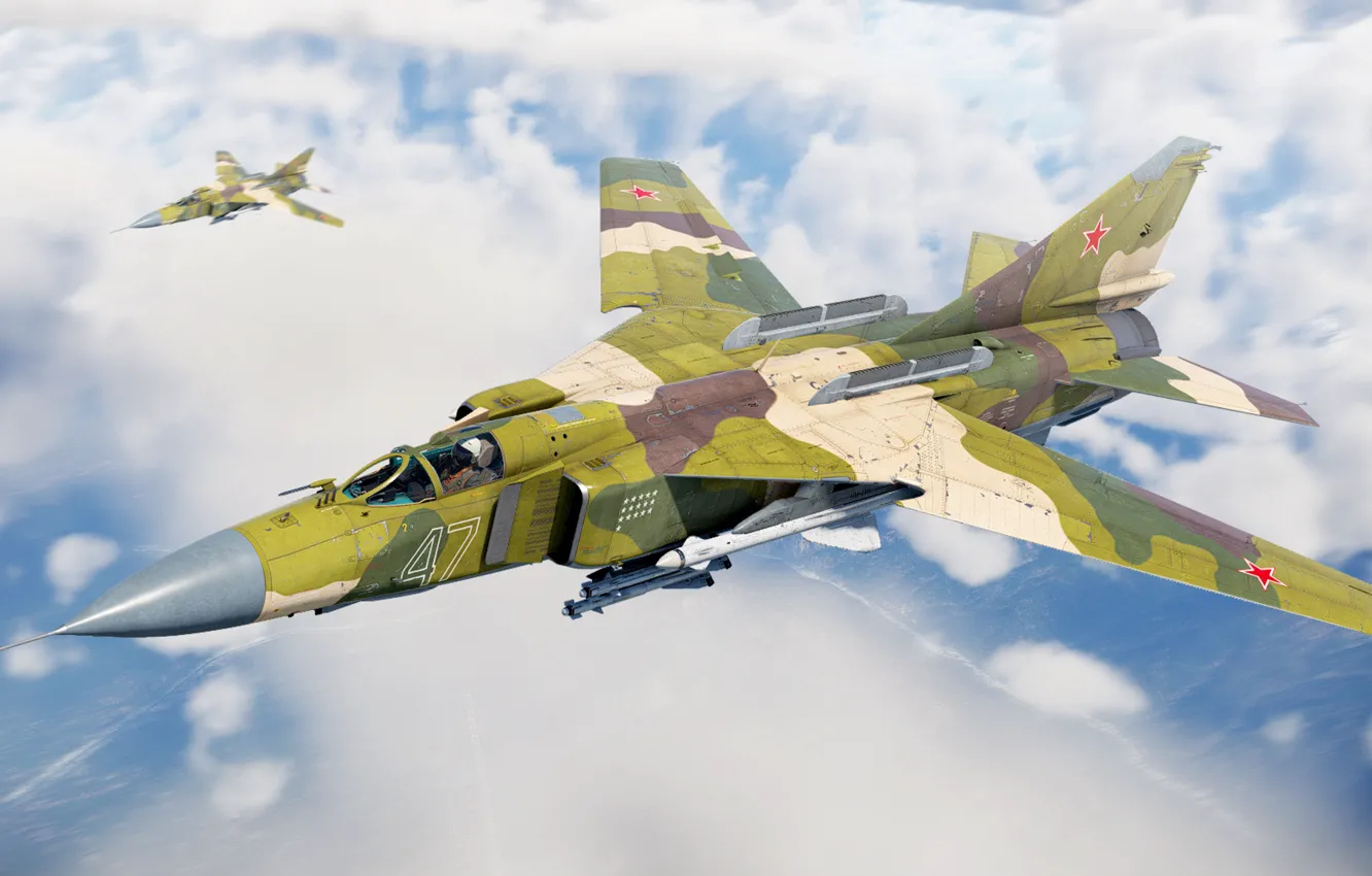 Photo wallpaper USSR, multi-role fighter, OKB MiG, The MiG-23ML