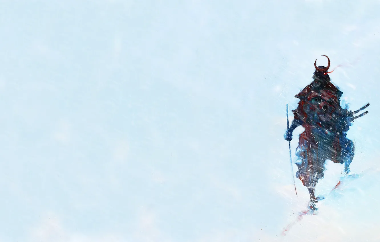 Photo wallpaper background, katana, warrior, samurai