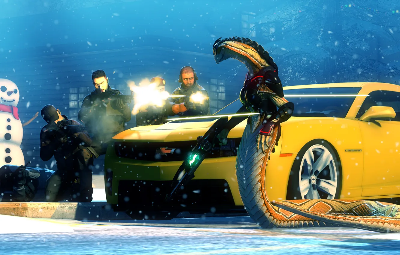 Photo wallpaper machine, humor, soldiers, alien, Viper, fight, XCOM, by