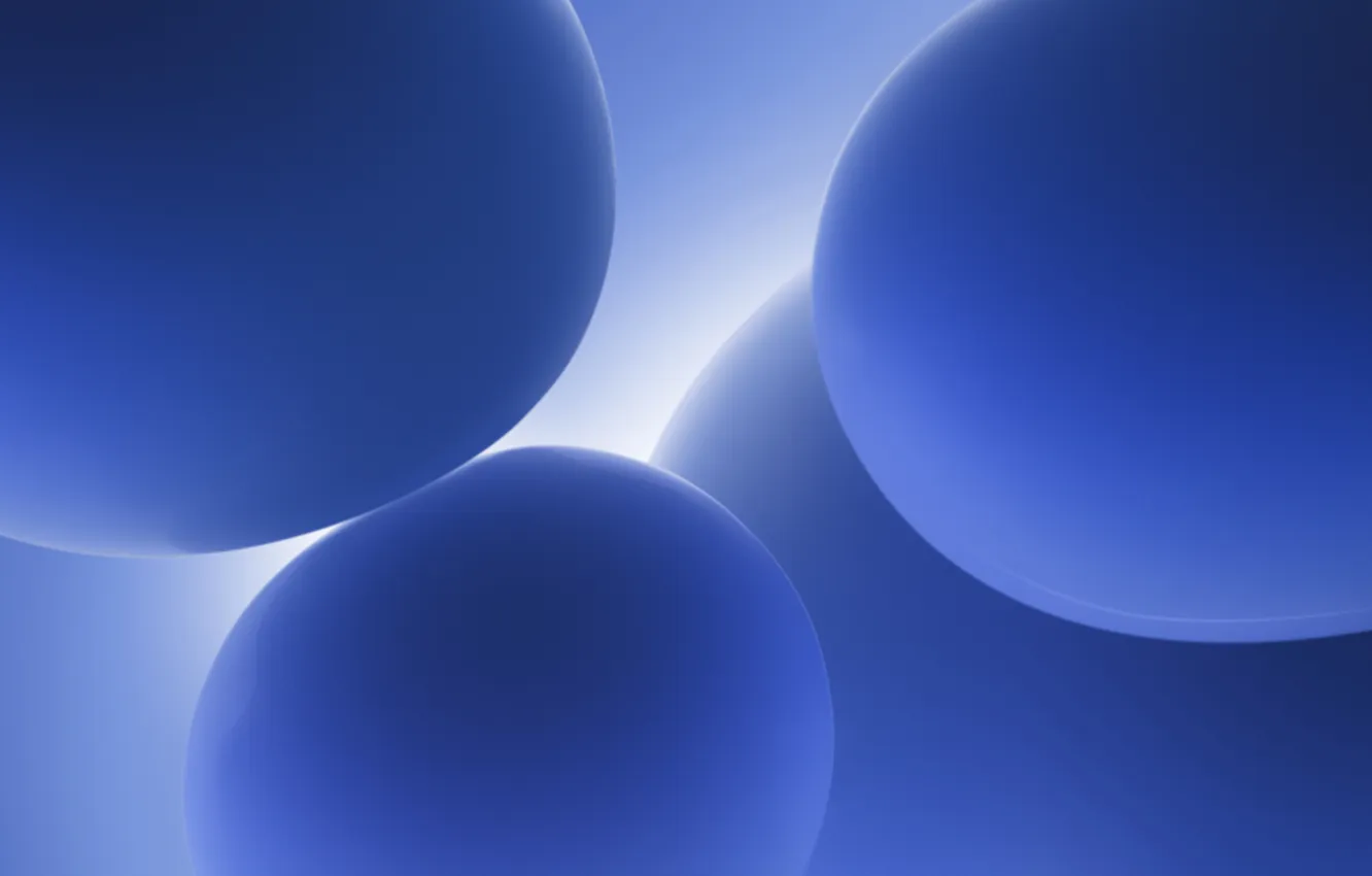 Photo wallpaper blue, balls, abstract, sphere, balls, blue, spheres, Dell