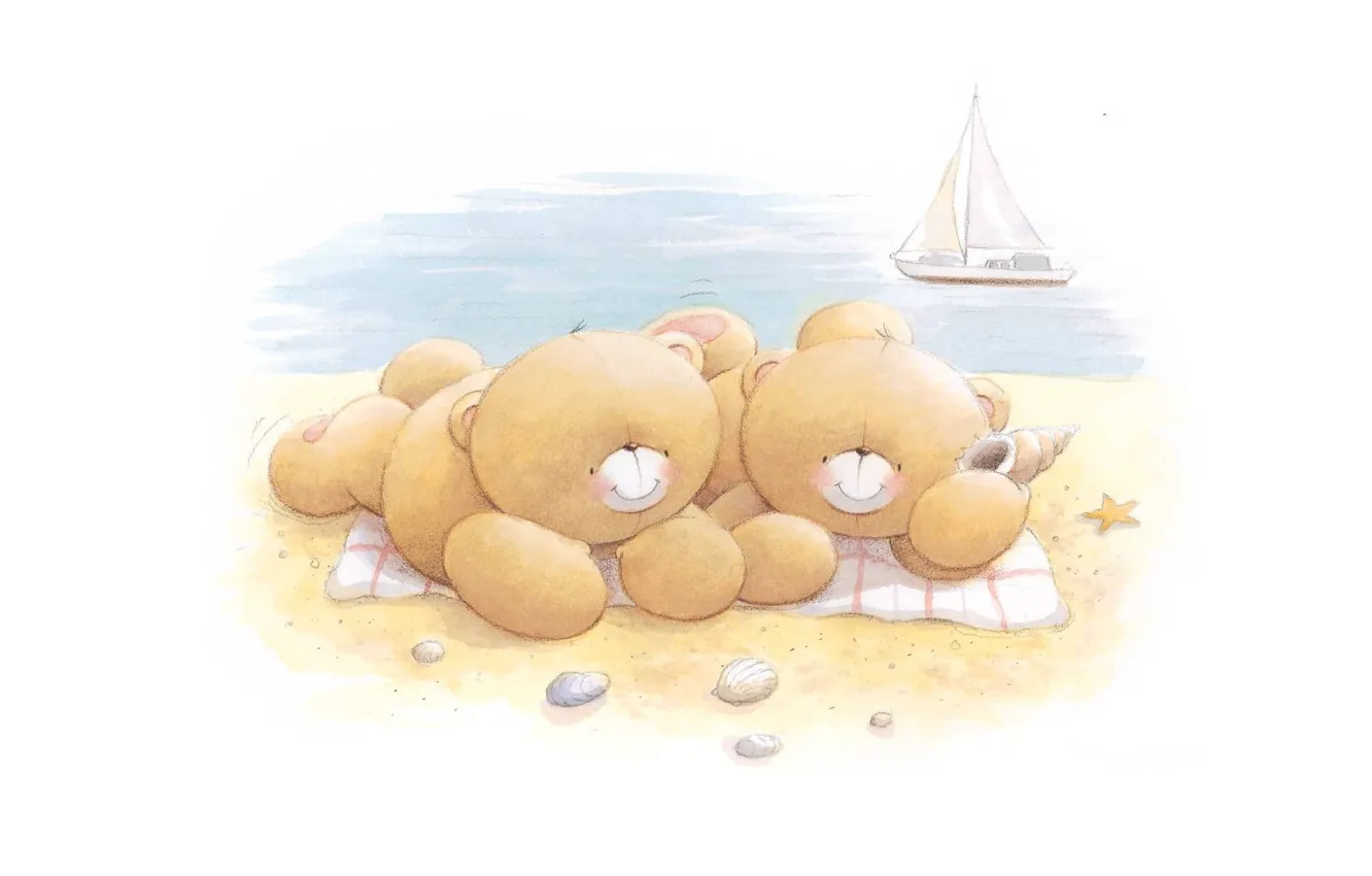 Photo wallpaper sea, beach, summer, mood, stay, sailboat, yacht, sink