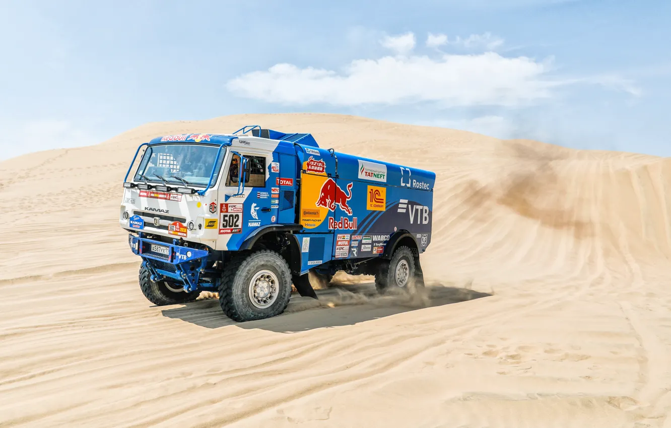 Photo wallpaper sand, machine, auto, race, dunes, Truck, Master, Russia