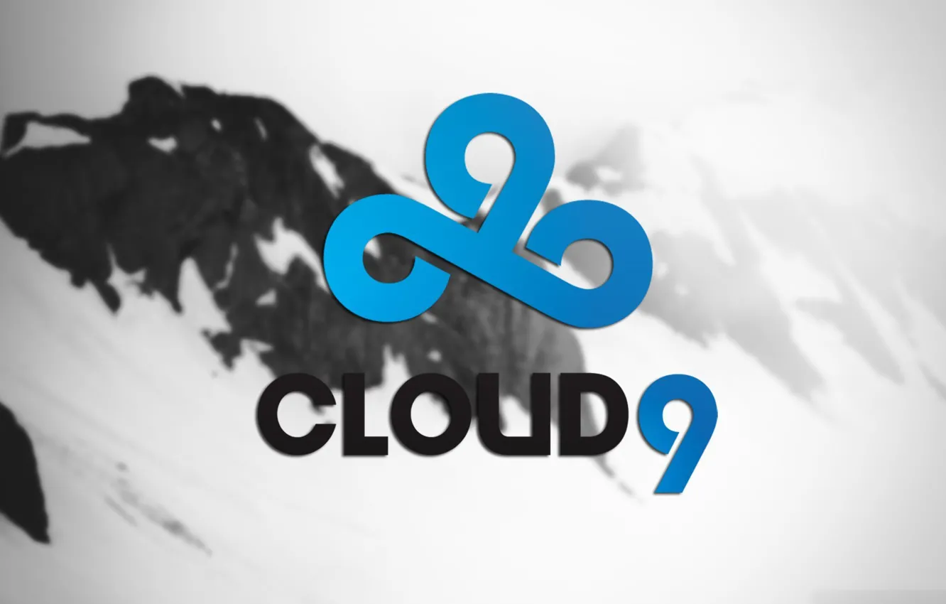 Photo wallpaper mountains, background, logo, snow, bokeh, csgo, dota 2, cs go