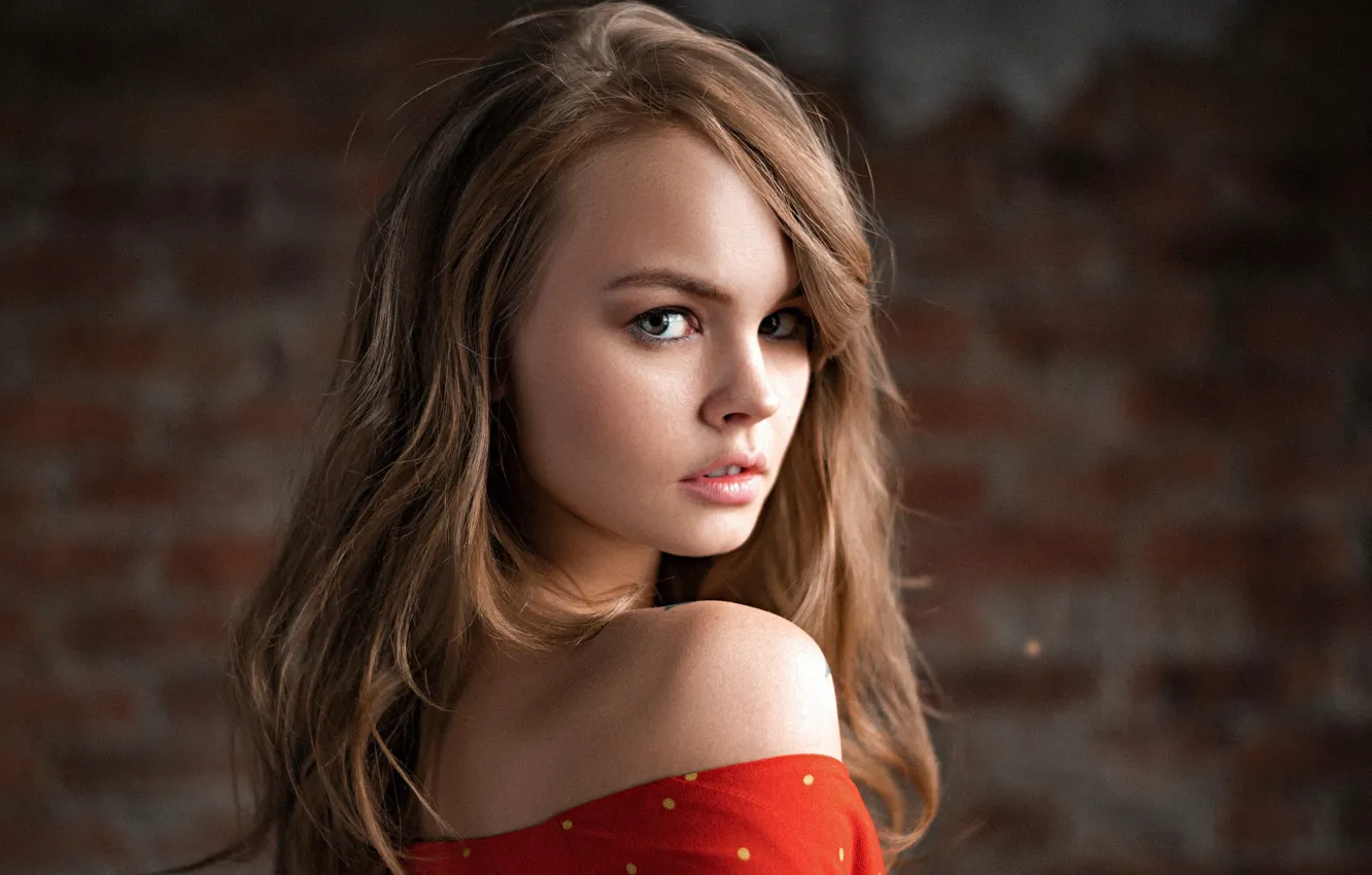 Photo wallpaper look, model, portrait, makeup, hairstyle, brown hair, beauty, Anastasia