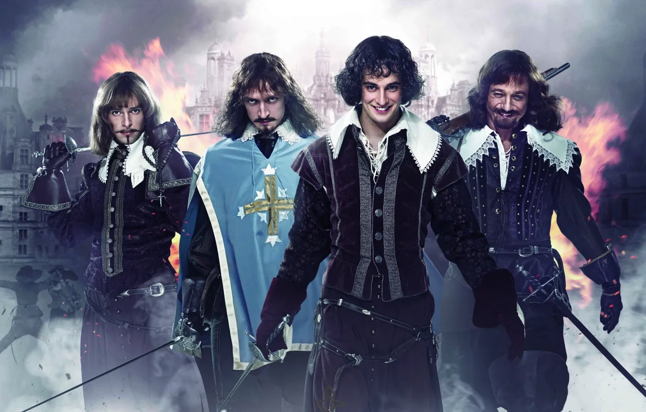 Photo wallpaper Alexey Makarov, Yuri Chursin, Aramis, Pavel Barshak, The three Musketeers, Rinal Mukhametov, Athos, Porthos