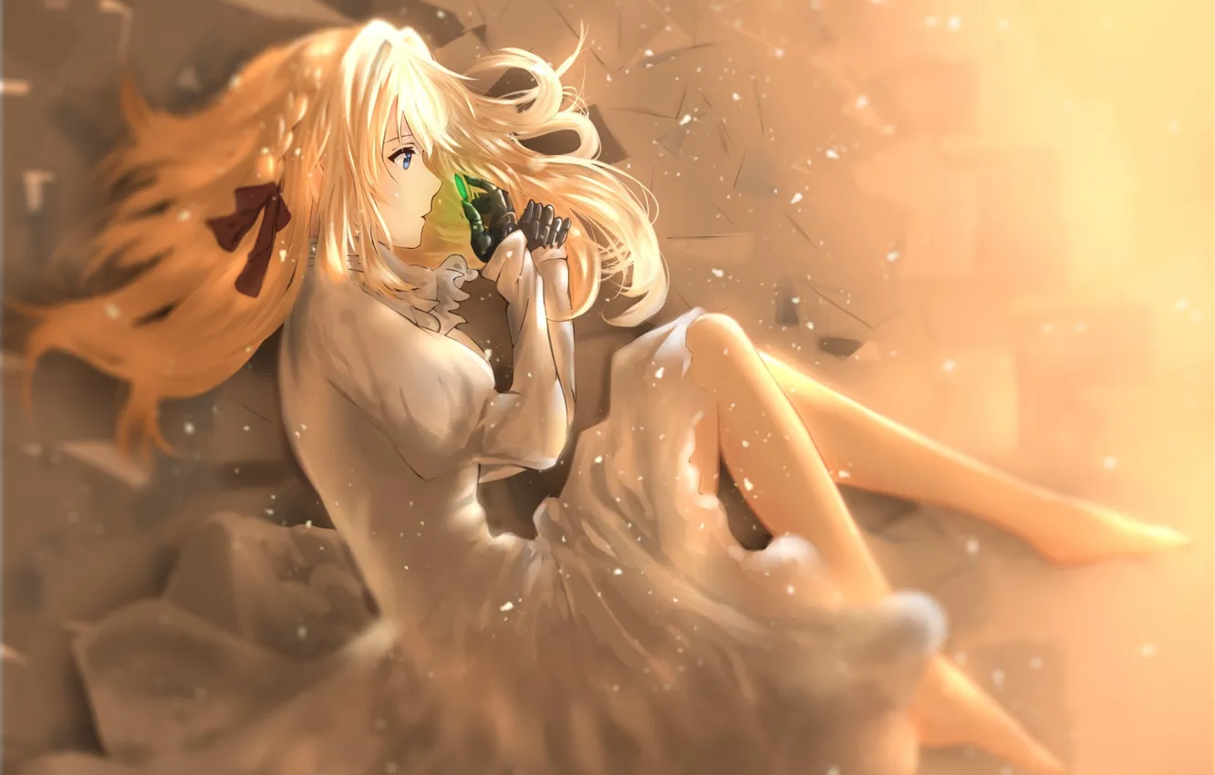 Photo wallpaper girl, dress, lies, Violet Evergarden