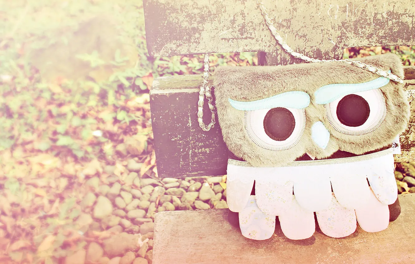 Photo wallpaper soft, bag, owl, pastel, owlie, soft tones