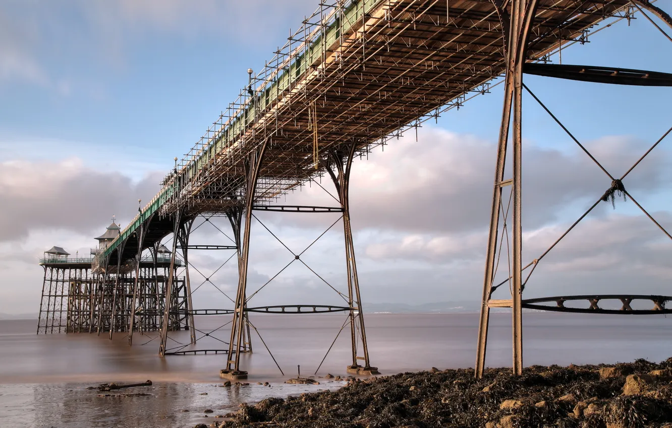 Photo wallpaper landscape, bridge, Bay