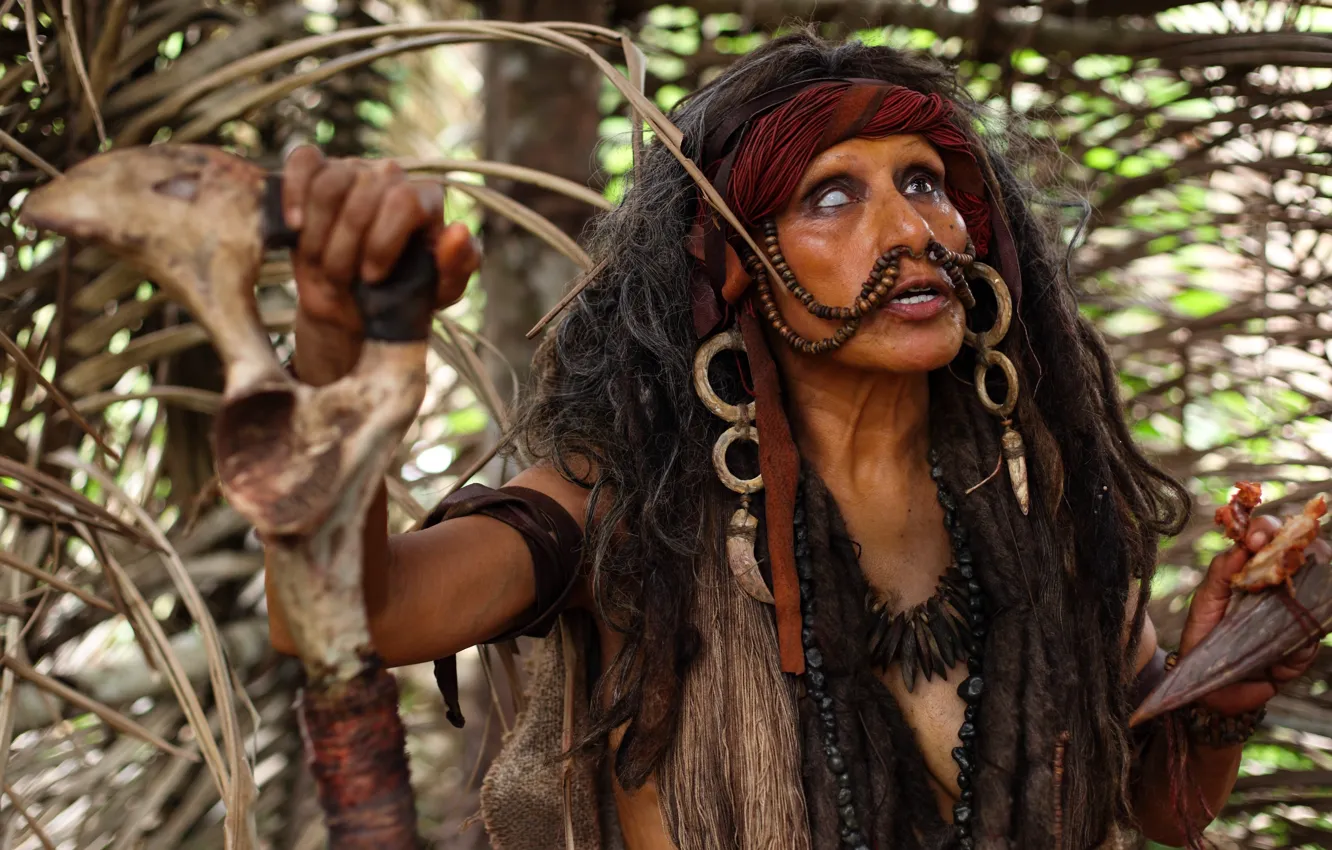 Photo wallpaper cinema, panic, jungle, movie, village, fear, blonde, film