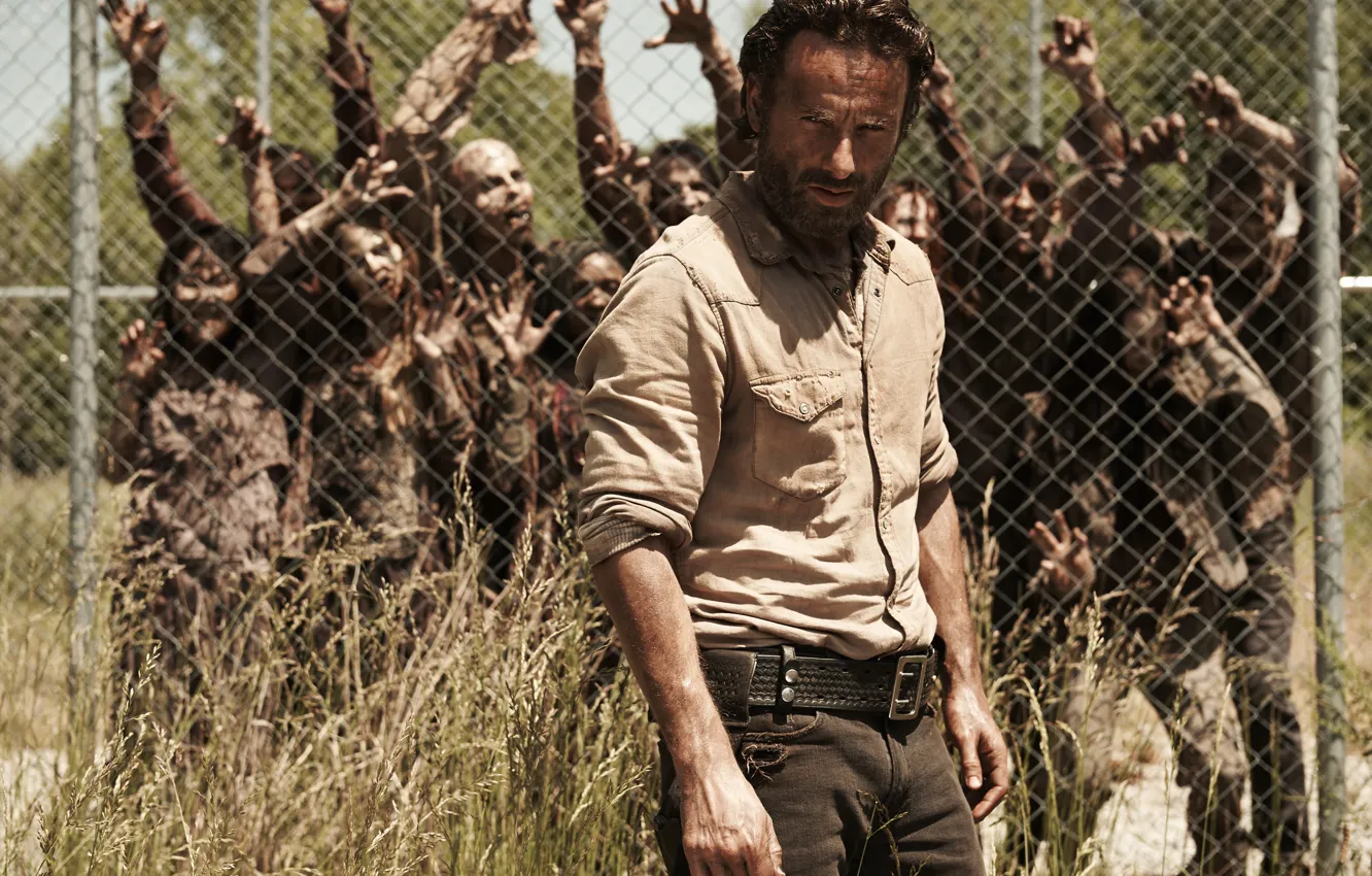 Photo wallpaper The Walking Dead, Rick Grimes, The walking dead, Andrew Lincoln, Andrew Lincoln