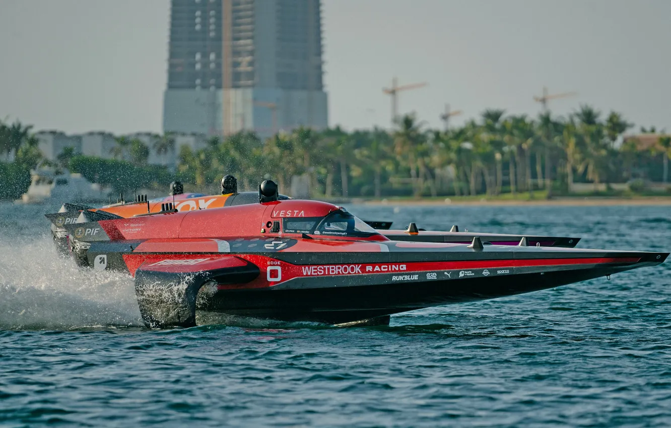 Photo wallpaper race, boat, speed