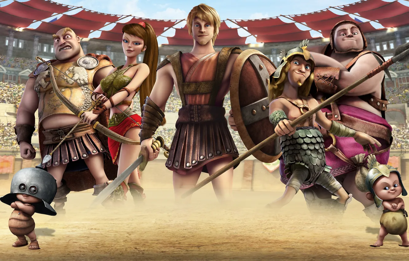 Photo wallpaper cartoon, adventure, Gladiators Of Rome, Gladiators of Rome