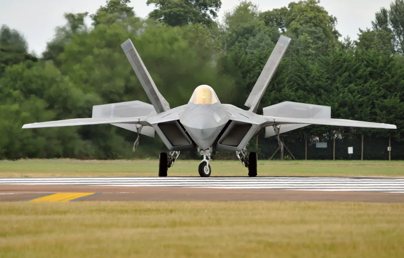 Photo wallpaper fighter, the airfield, Raptor, multipurpose, F-22A