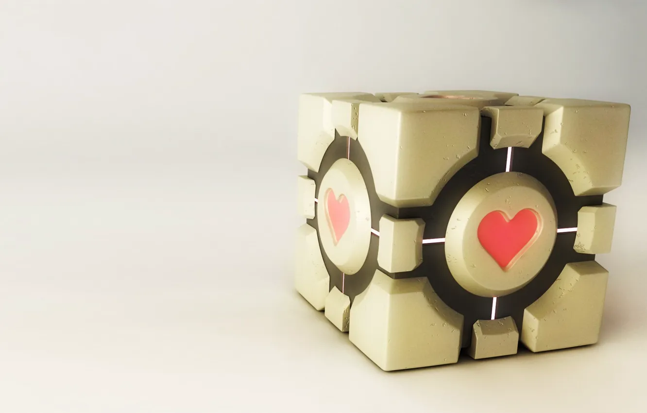 Photo wallpaper cubes, heart, portal