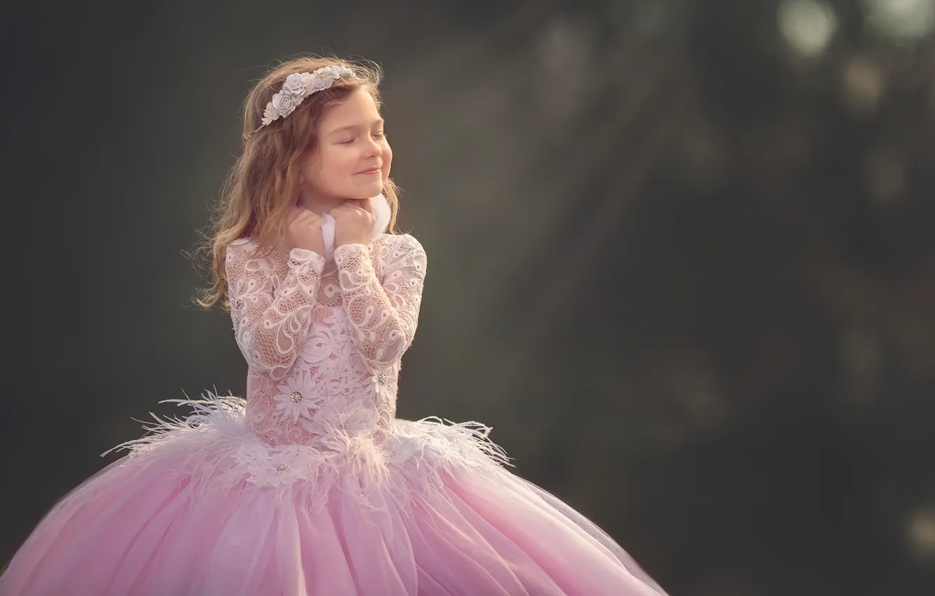 Photo wallpaper smile, dress, girl, Meg Bitton