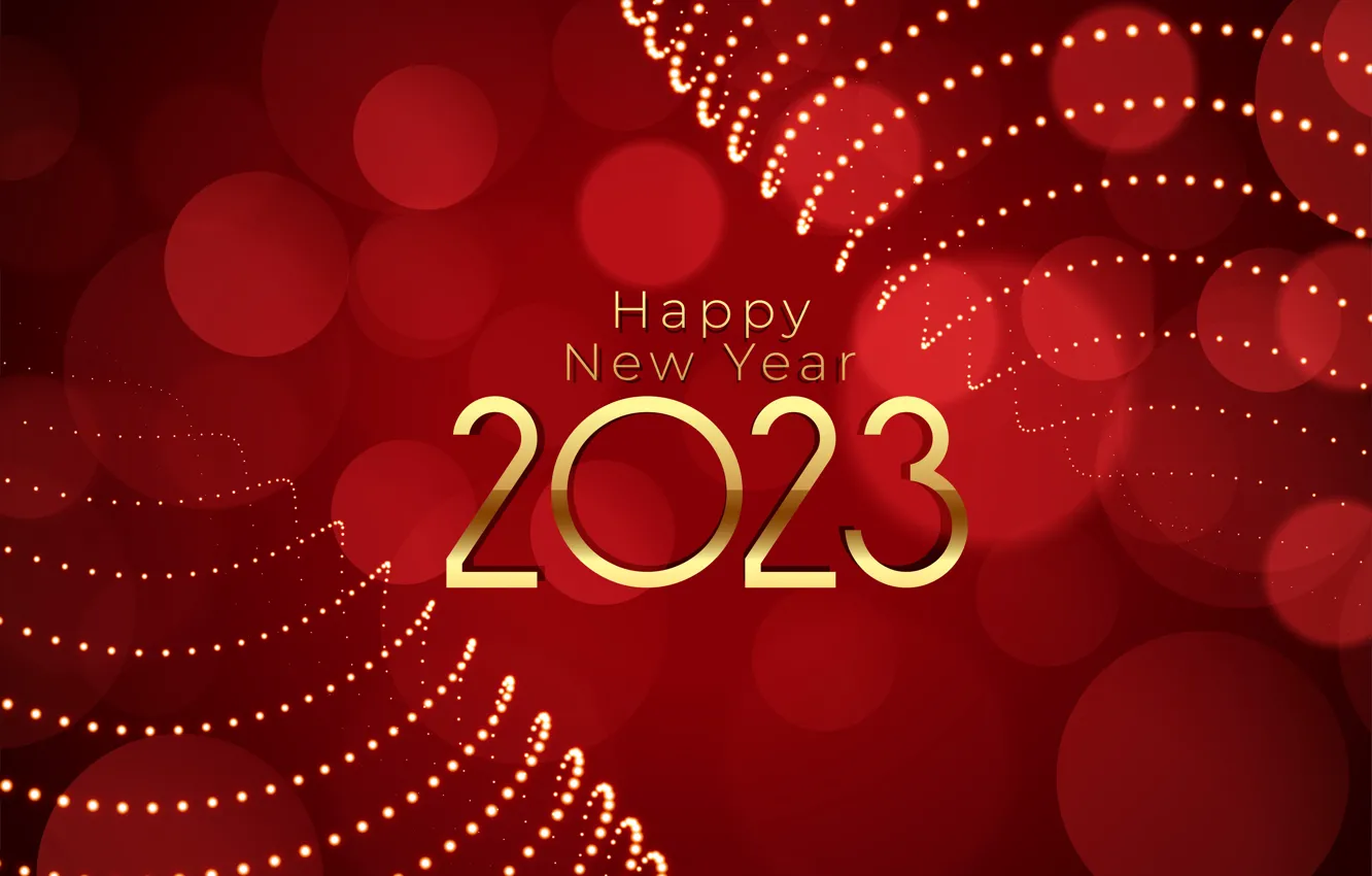 Photo wallpaper line, red, background, new year, point, figures, gold, gold plated