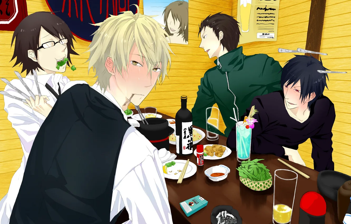 Photo wallpaper restaurant, guy, Durarara, Durarara, Shizuo Heiwajima, Of Izaya Orihara, the headless horseman