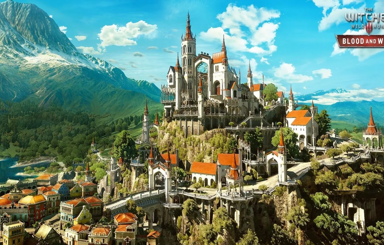 Photo wallpaper the city, The Witcher 3, Toussaint, Blood And Wine, Tussent