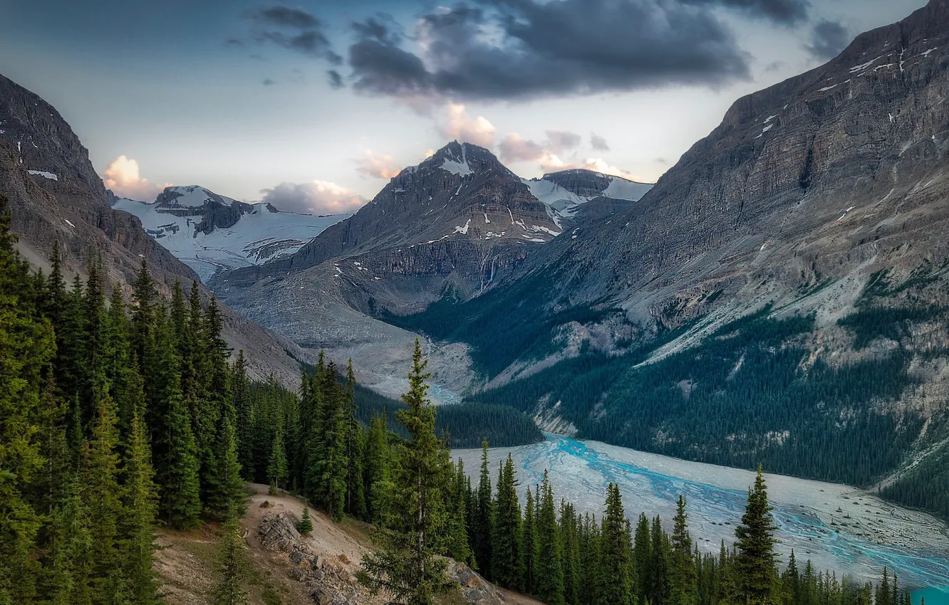 Photo wallpaper mountains, Canada, Alberta