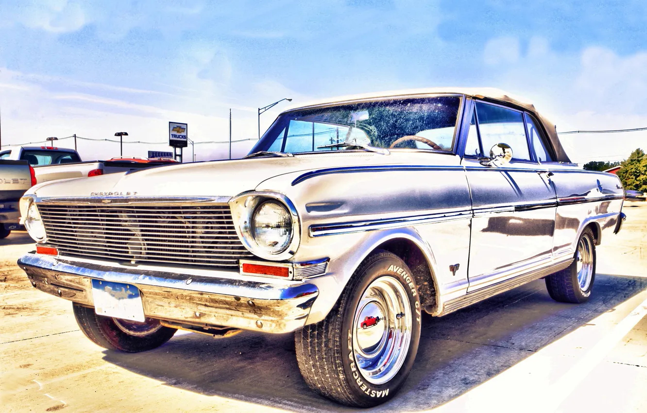 Photo wallpaper Shine, wheel, Chevrolet, chrome