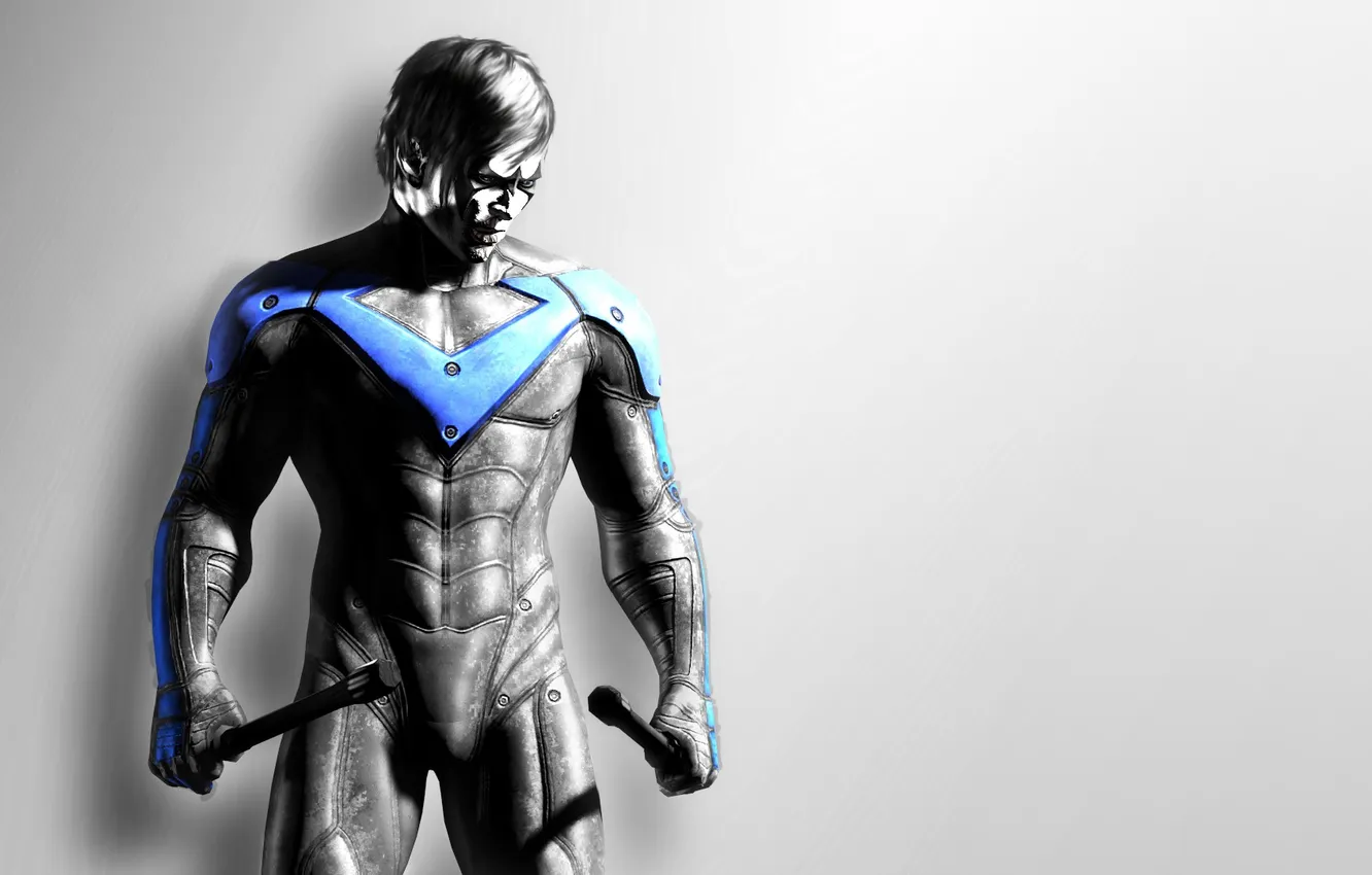 Photo wallpaper guy, art, Batman Arkham City, Nightwing
