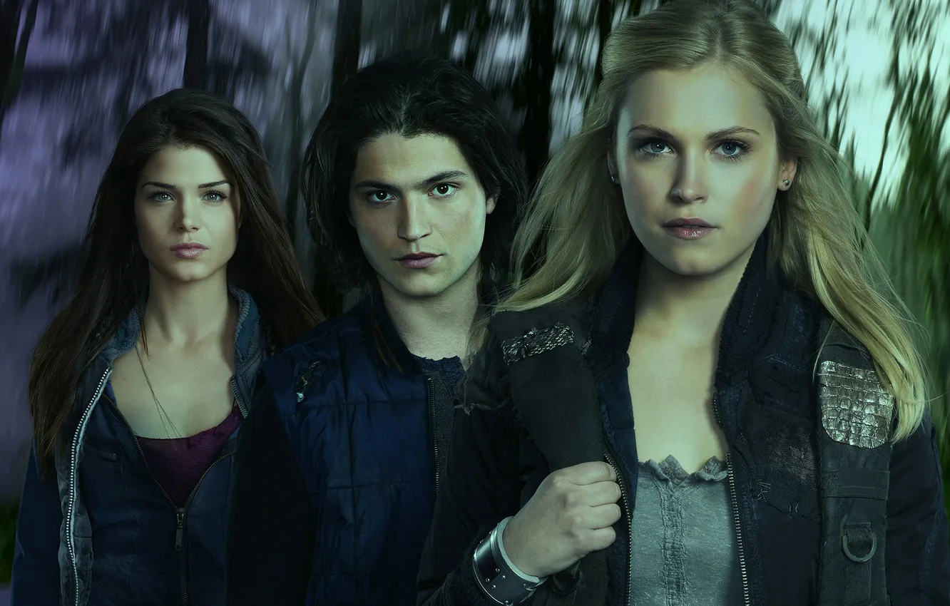 Photo wallpaper Marie Avgeropoulos, Hundred, The 100, Eliza Taylor, Thomas McDonell