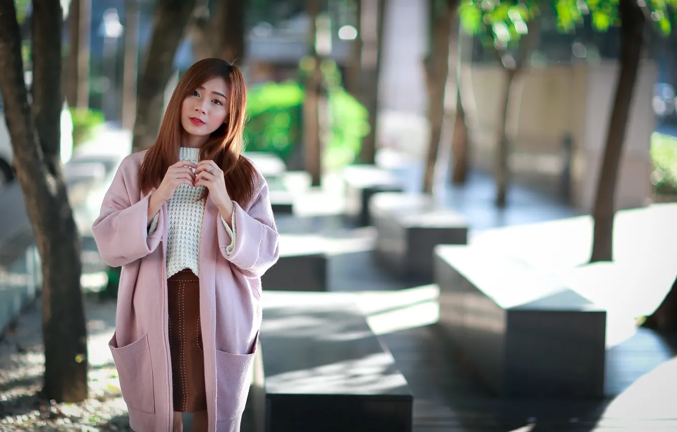 Photo wallpaper girl, Asian, cutie