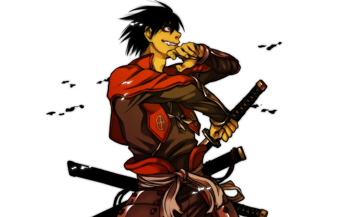 Photo wallpaper background, anime, art, samurai, guy, Shimazu Toyohisa, Drifters